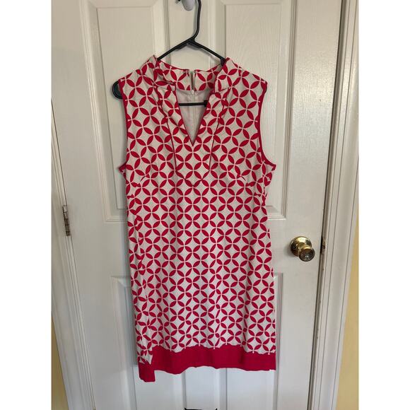 Jessica Howard Fuschia‎ Pink Dress Career Cocktail Party Geometric size 12 - Picture 1 of 5